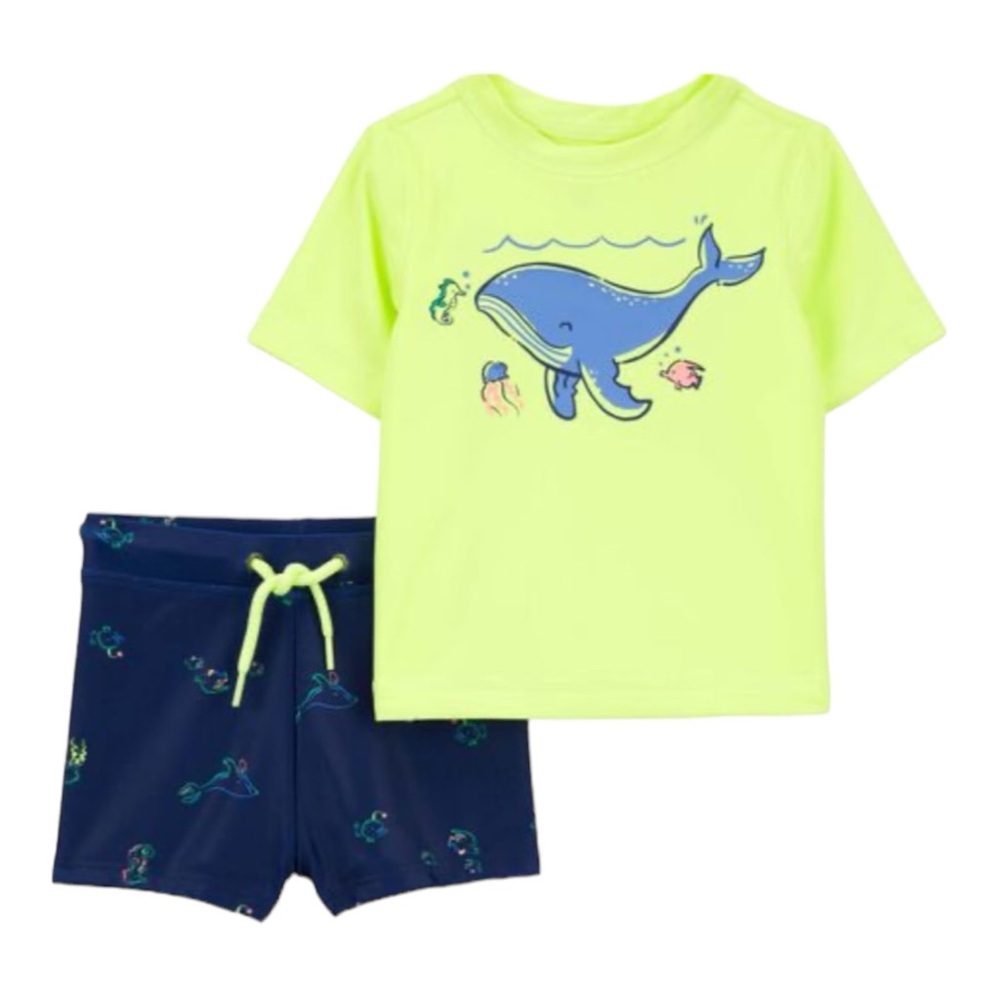 Carter’s Rashguard Swim Set with Whale Design